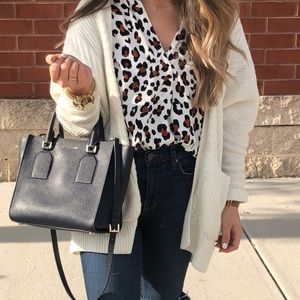 Navy Blue Michael Kors Satchel Purse